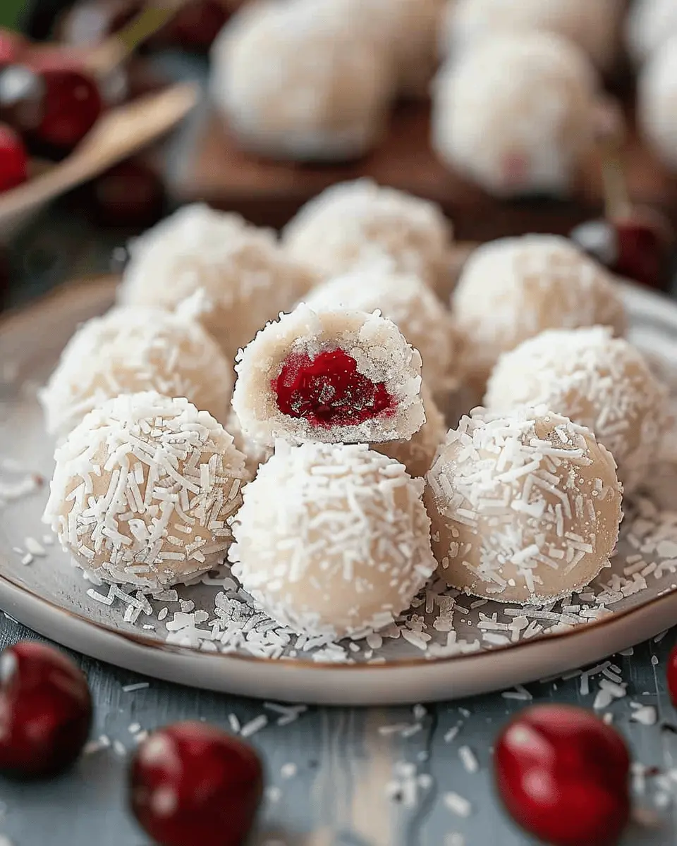 Cherry Snowball Cookies