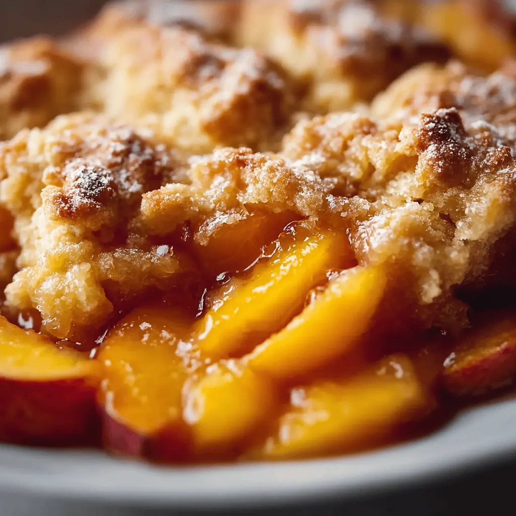 Peach Cobbler With Real Fresh Peaches