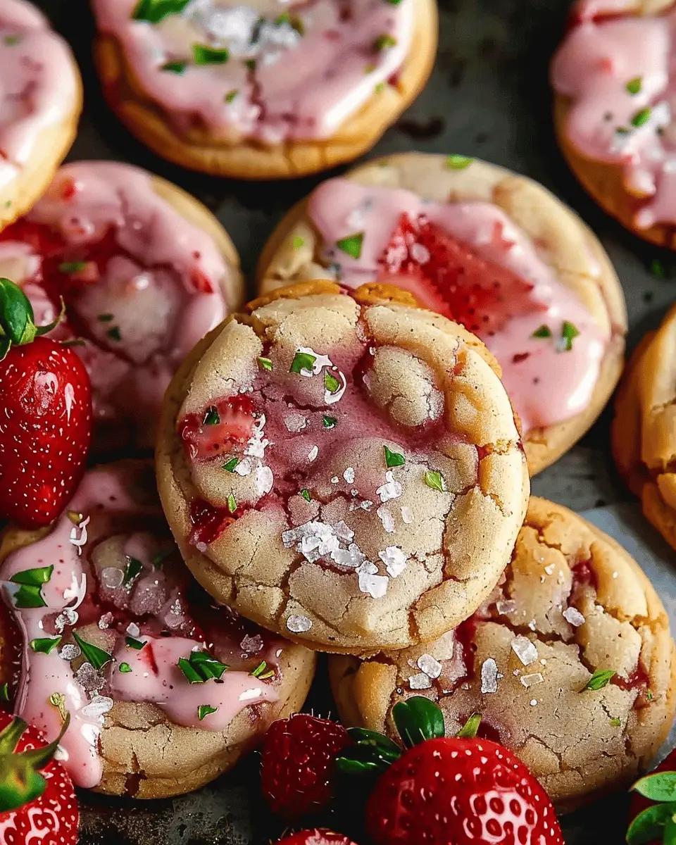 Double Strawberry Sugar Cookies