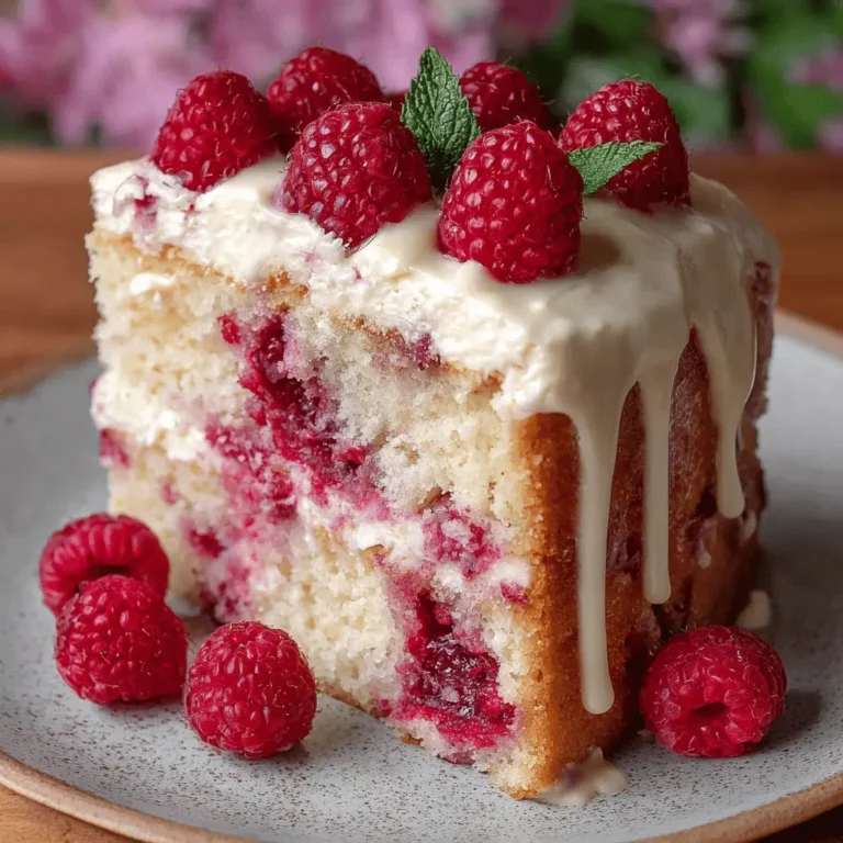 White Chocolate Raspberry Cake