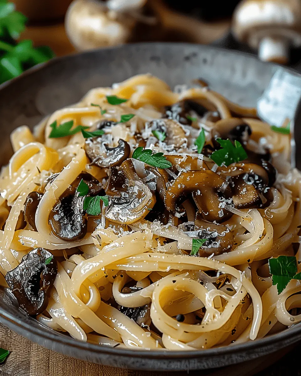 Caramelized Leek and Mushroom Gruyere Pasta