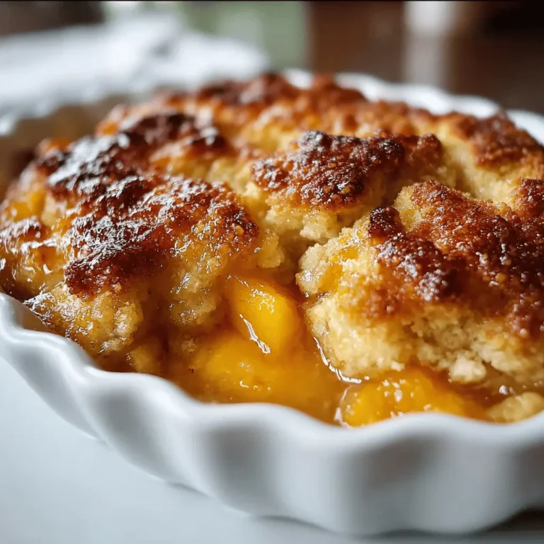 Peach Cobbler With Real Fresh Peaches
