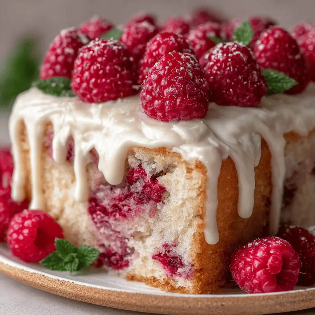 White Chocolate Raspberry Cake