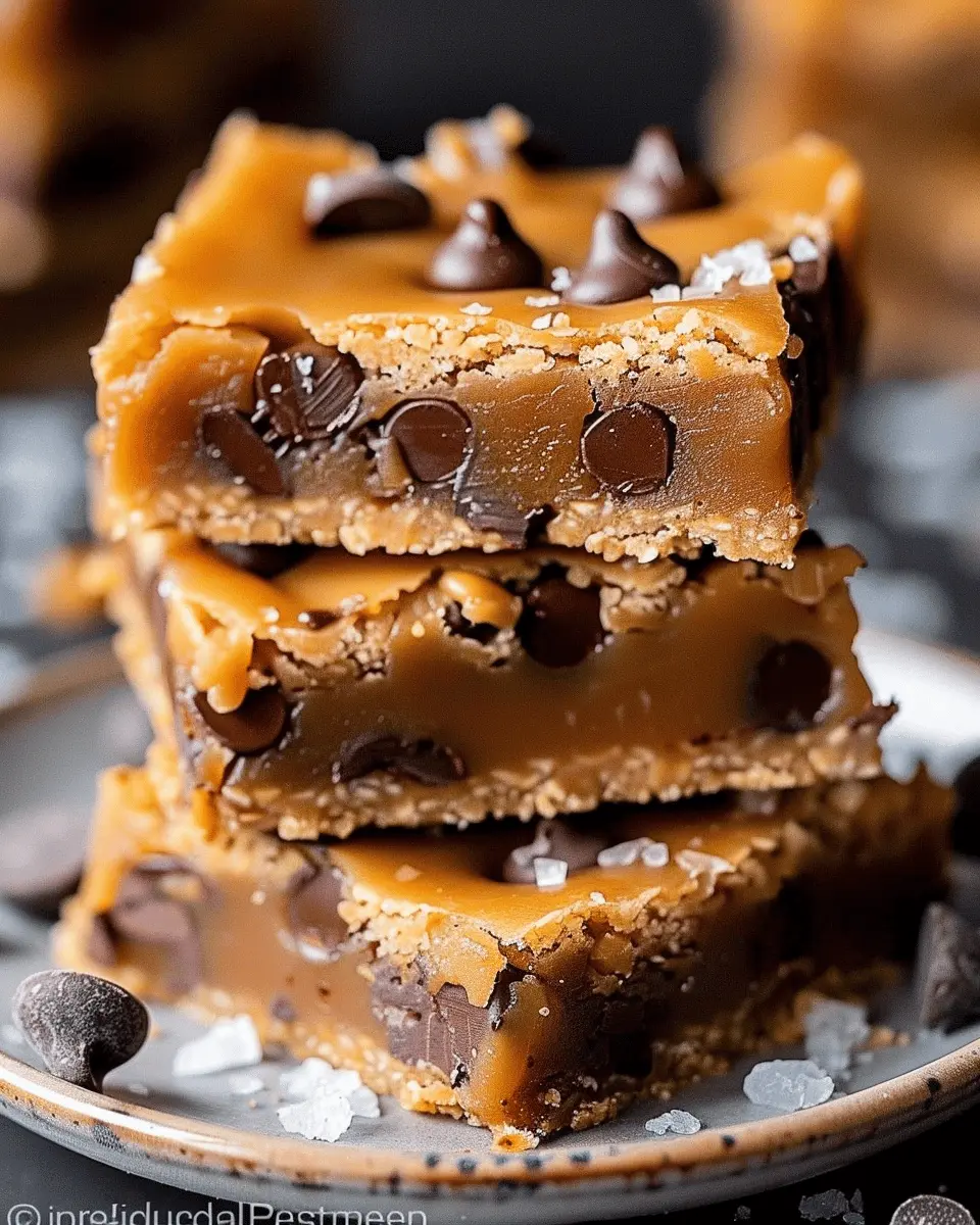 Salted Caramel Chocolate Chip Bars