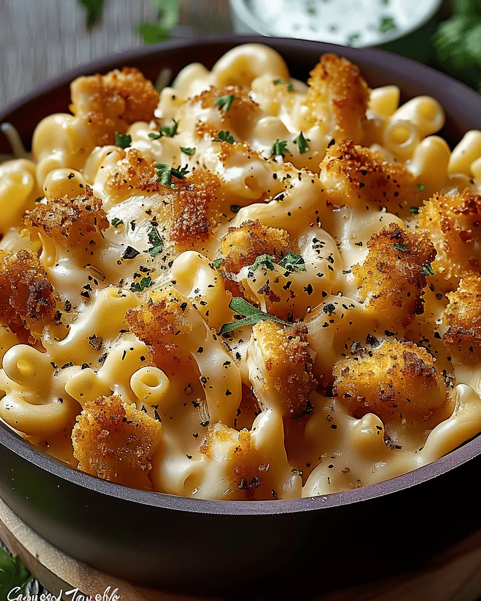 Creamy Honey Pepper Chicken Mac and Cheese
