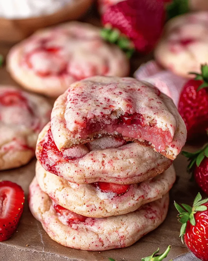 Strawberry Cheesecake Cookies
