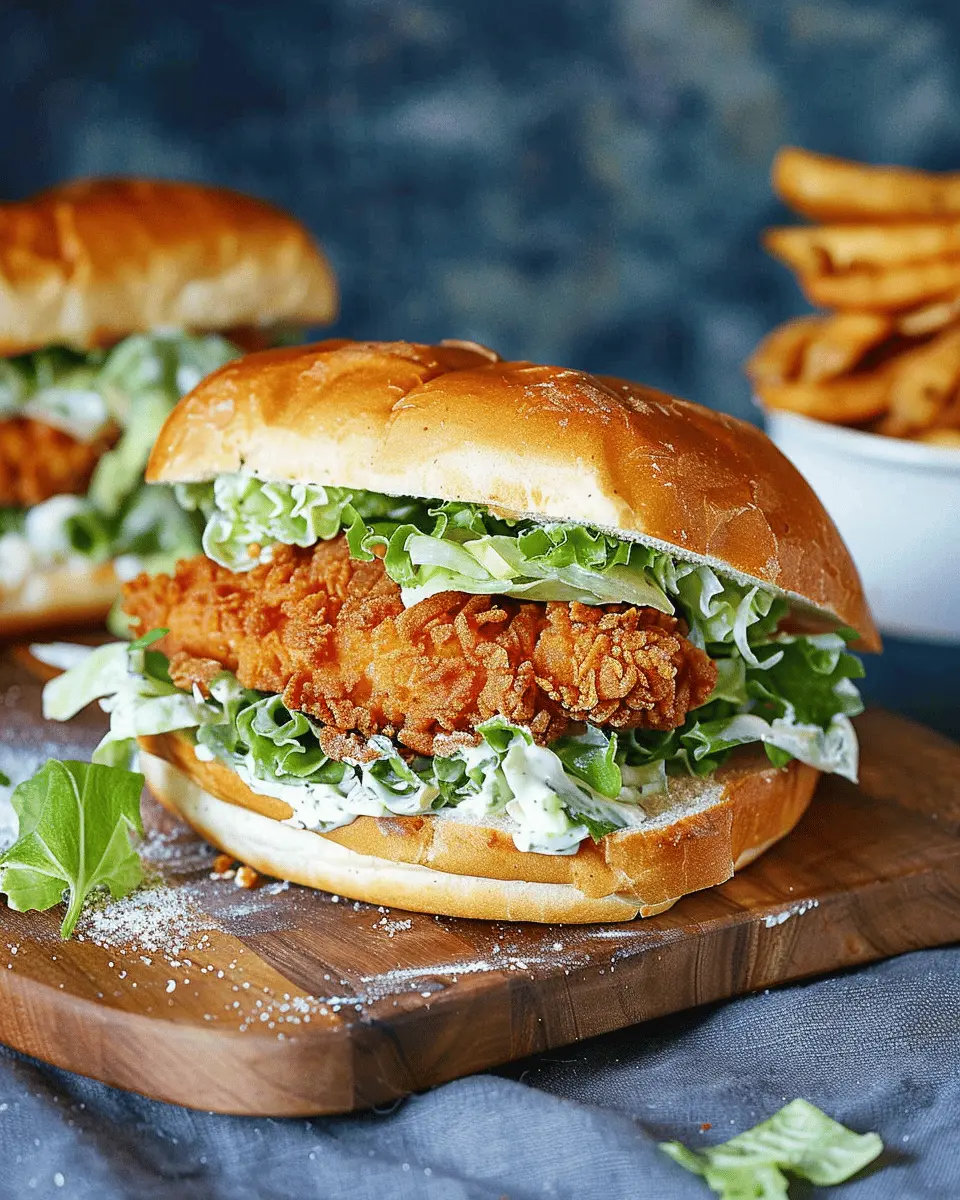 Crispy Chicken Caesar Sandwich