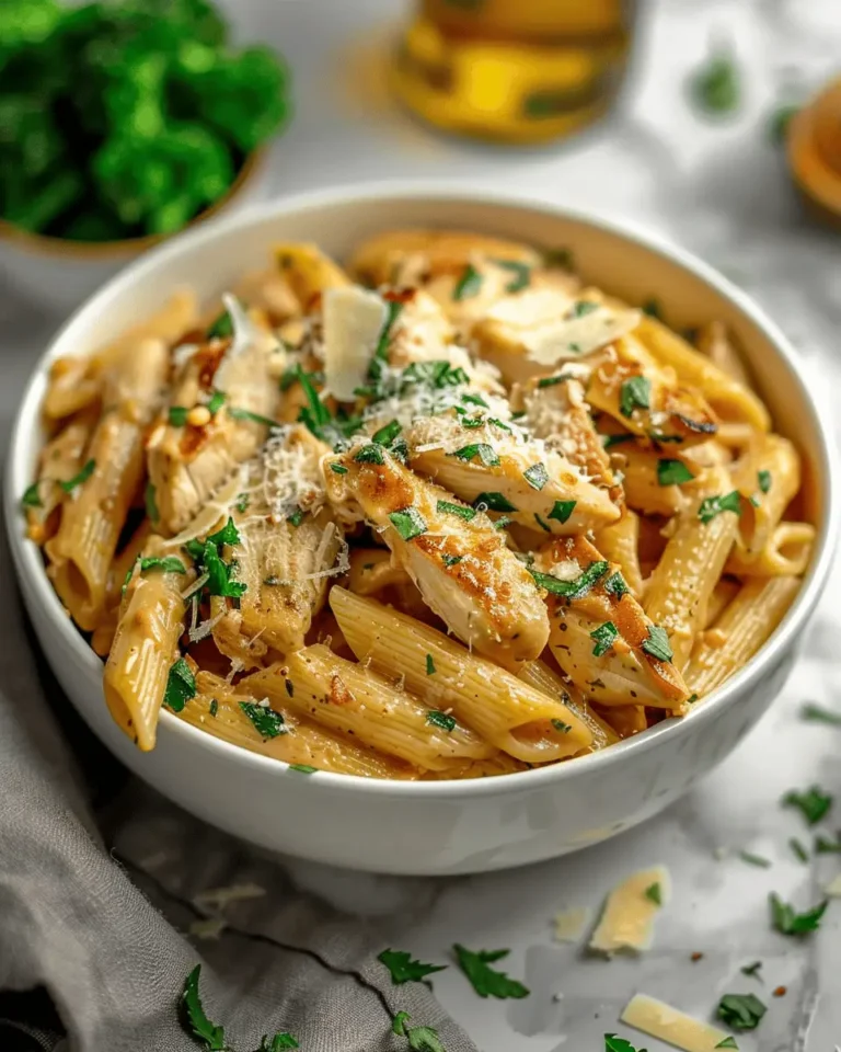 Healthy Garlic Parmesan Chicken Pasta