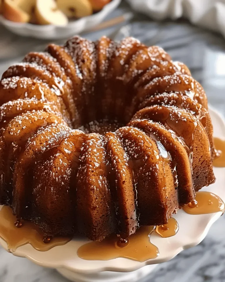 Brown Sugar Glazed Apple Bundt Cake