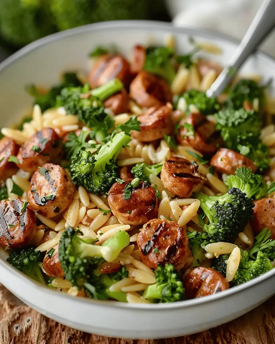 Chicken Sausage and Broccoli Orzo