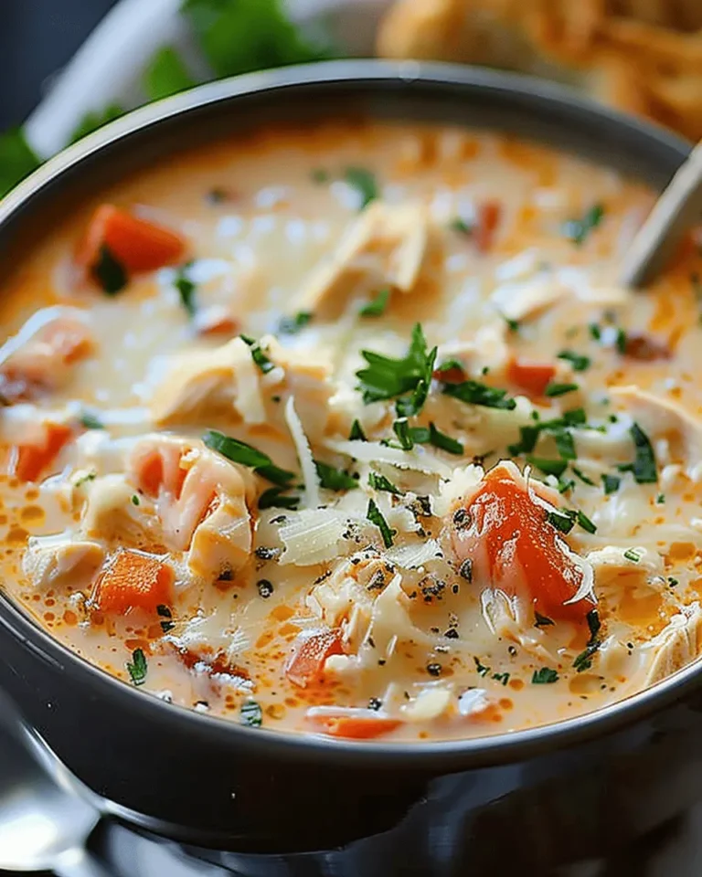 Crock Pot Creamy Chicken Parmesan Soup