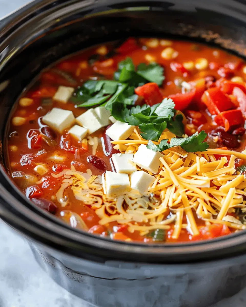 Crockpot Vegetarian Tortilla Soup