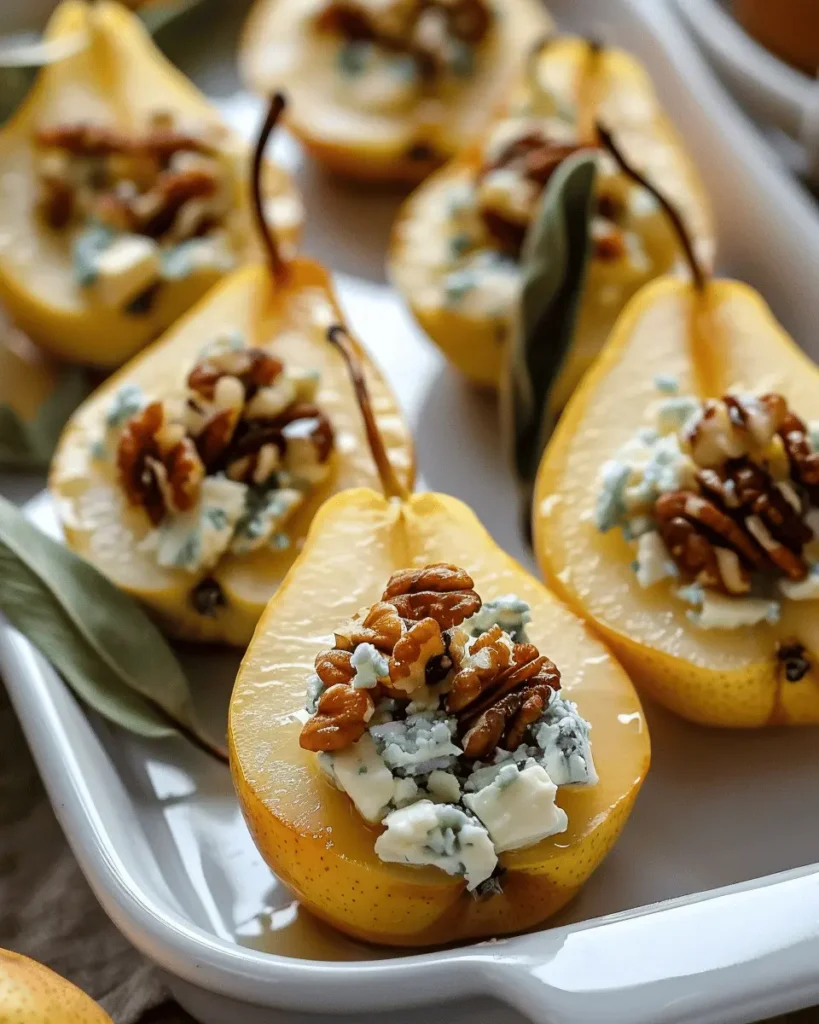 Elegant Blue Cheese Stuffed Pears