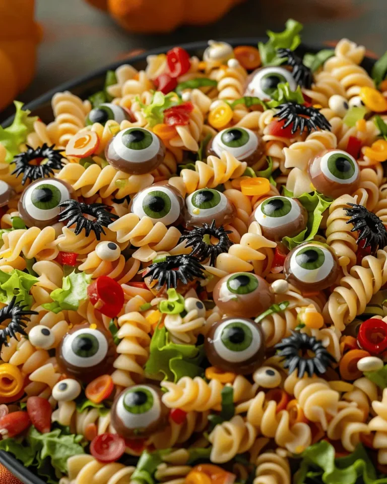 Eyeball Pasta Salad Halloween