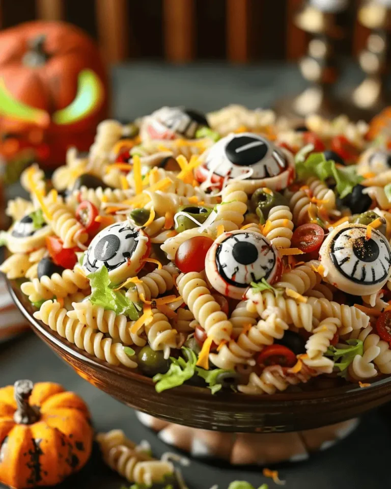 Eyeball Pasta Salad Halloween