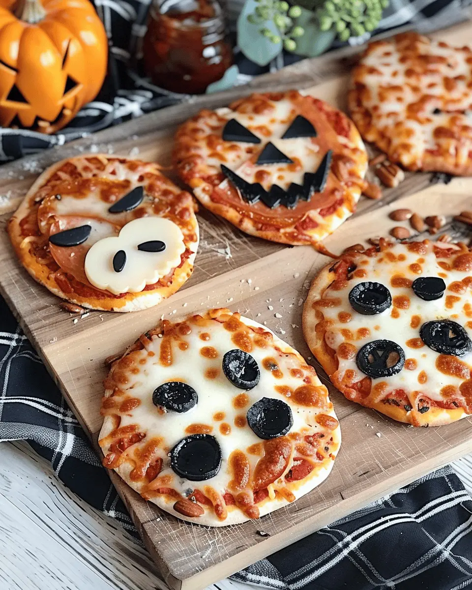 Halloween Mini Pizzas