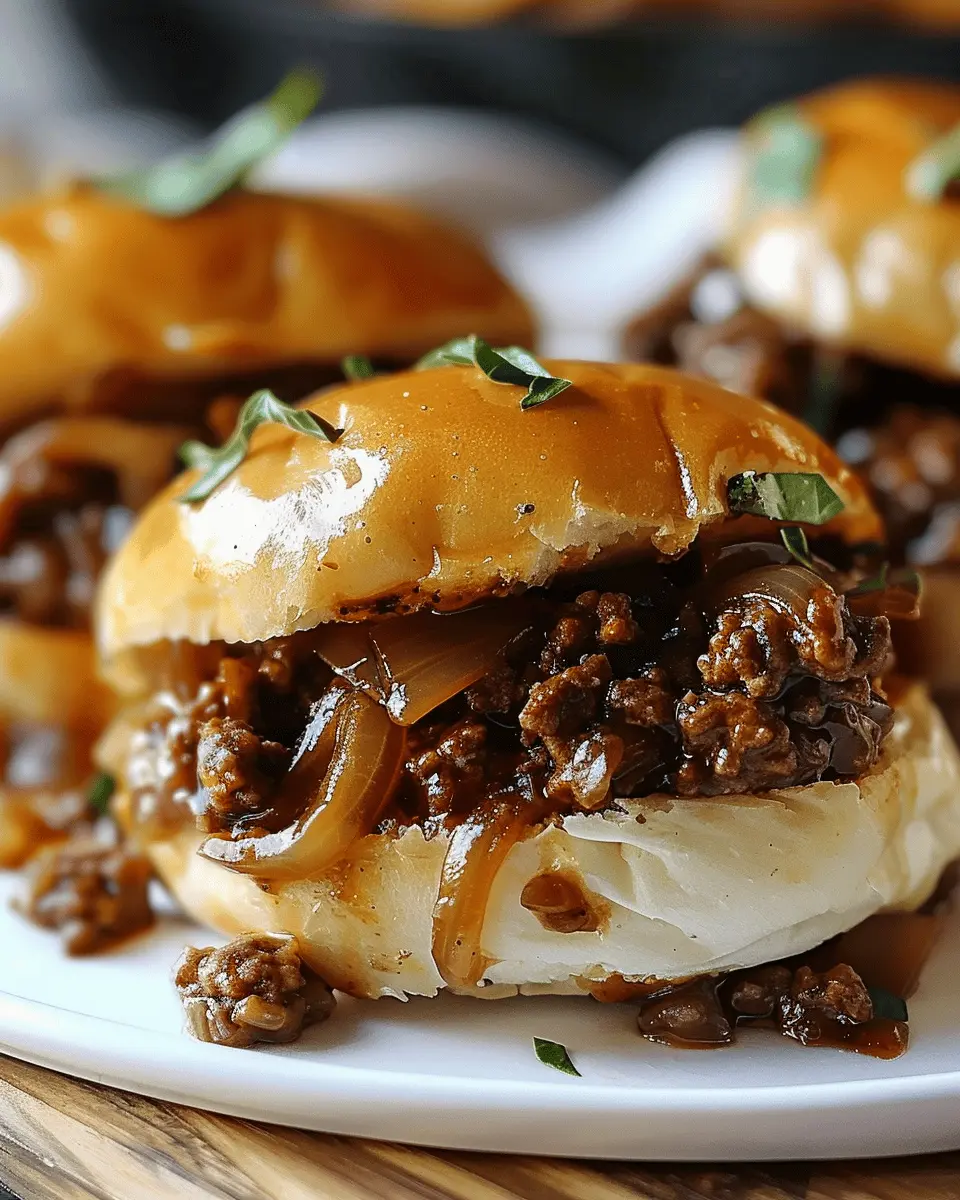 Irresistible French Onion Beef Sloppy Joes