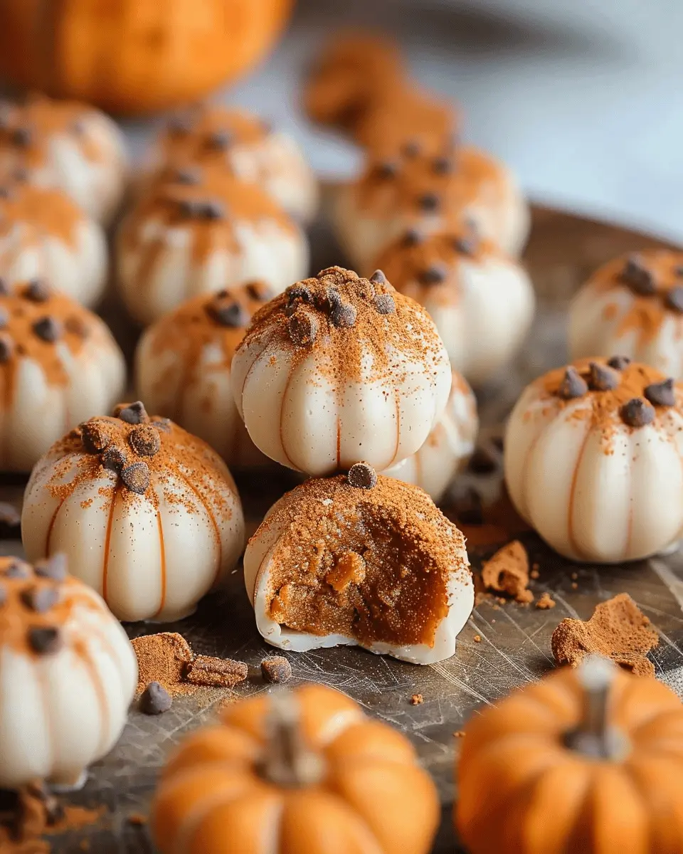 Pumpkin Cheesecake Truffles