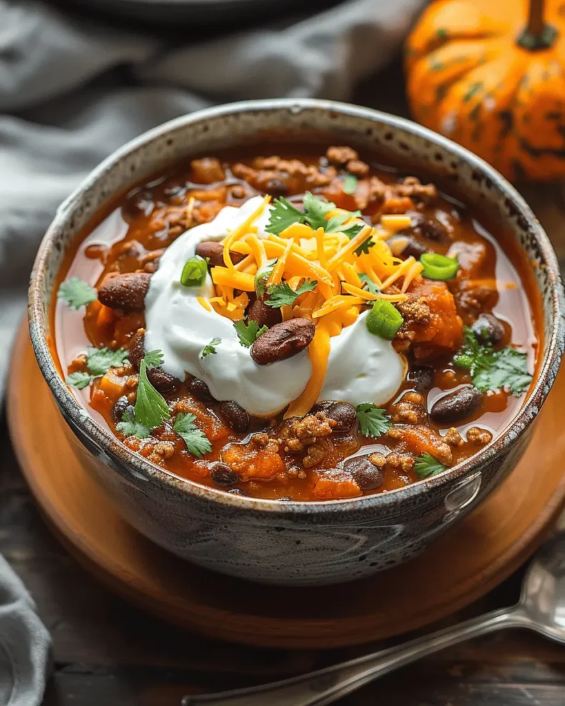 Pumpkin Chili—perfect for a Halloween dinner