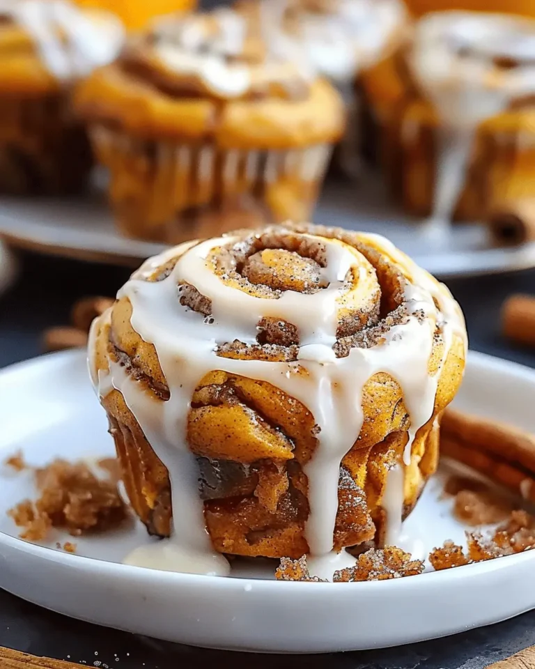Pumpkin Cinnamon Roll Muffins