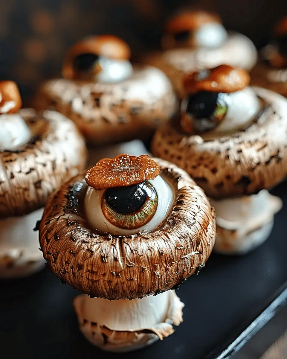 Stuffed Mushroom Eyeballs Halloween