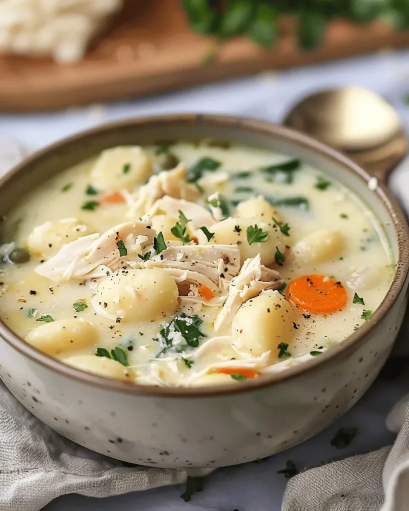 Tasty Rotisserie Chicken Gnocchi Soup