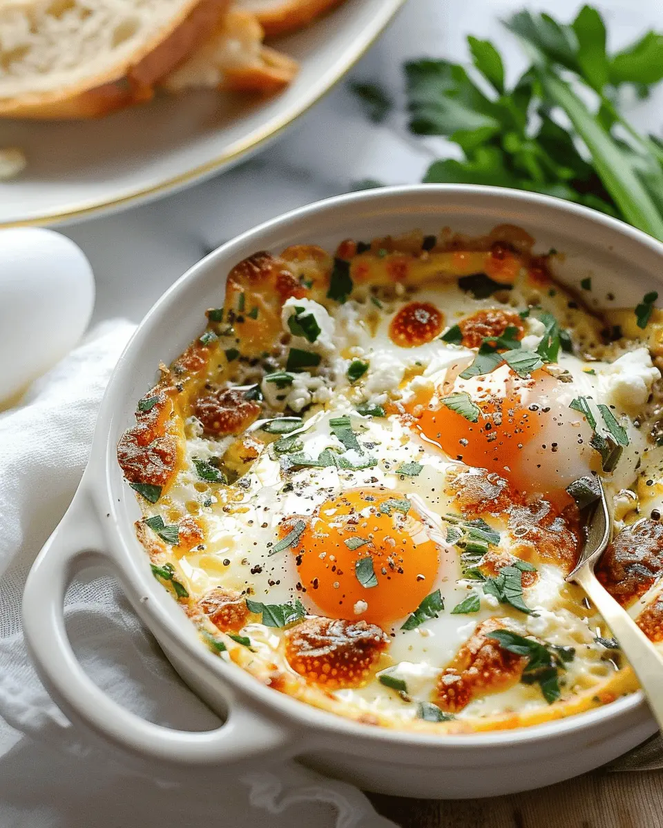 Baked Feta Eggs