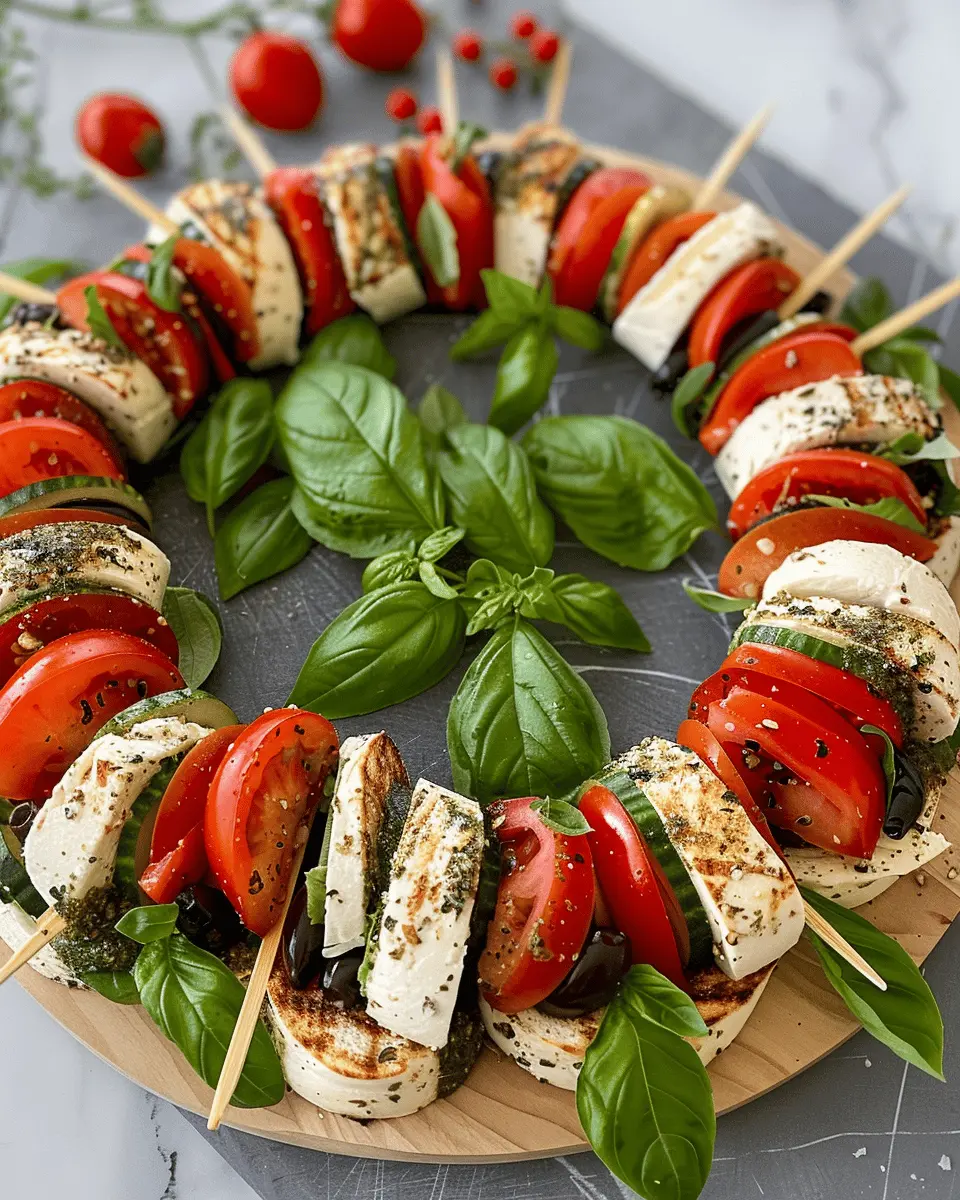 Christmas Caprese Wreath
