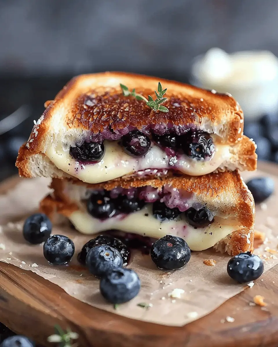 Crispy Blueberry Grilled Cheese