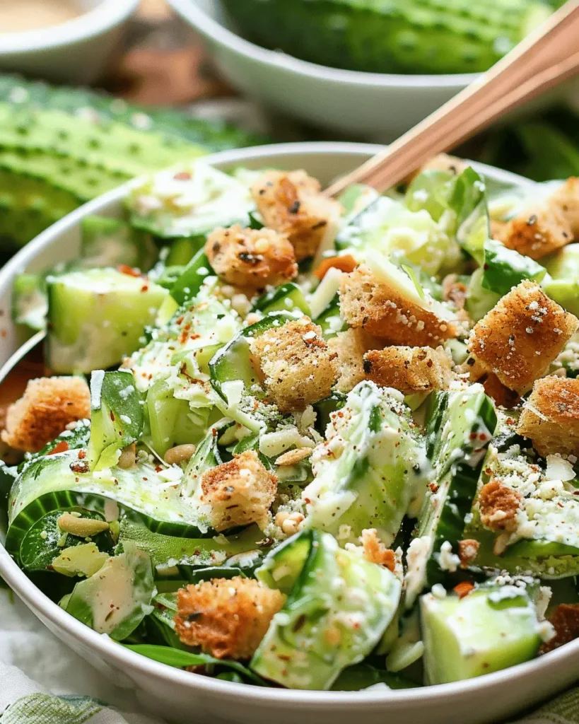 Cucumber Caesar Salad