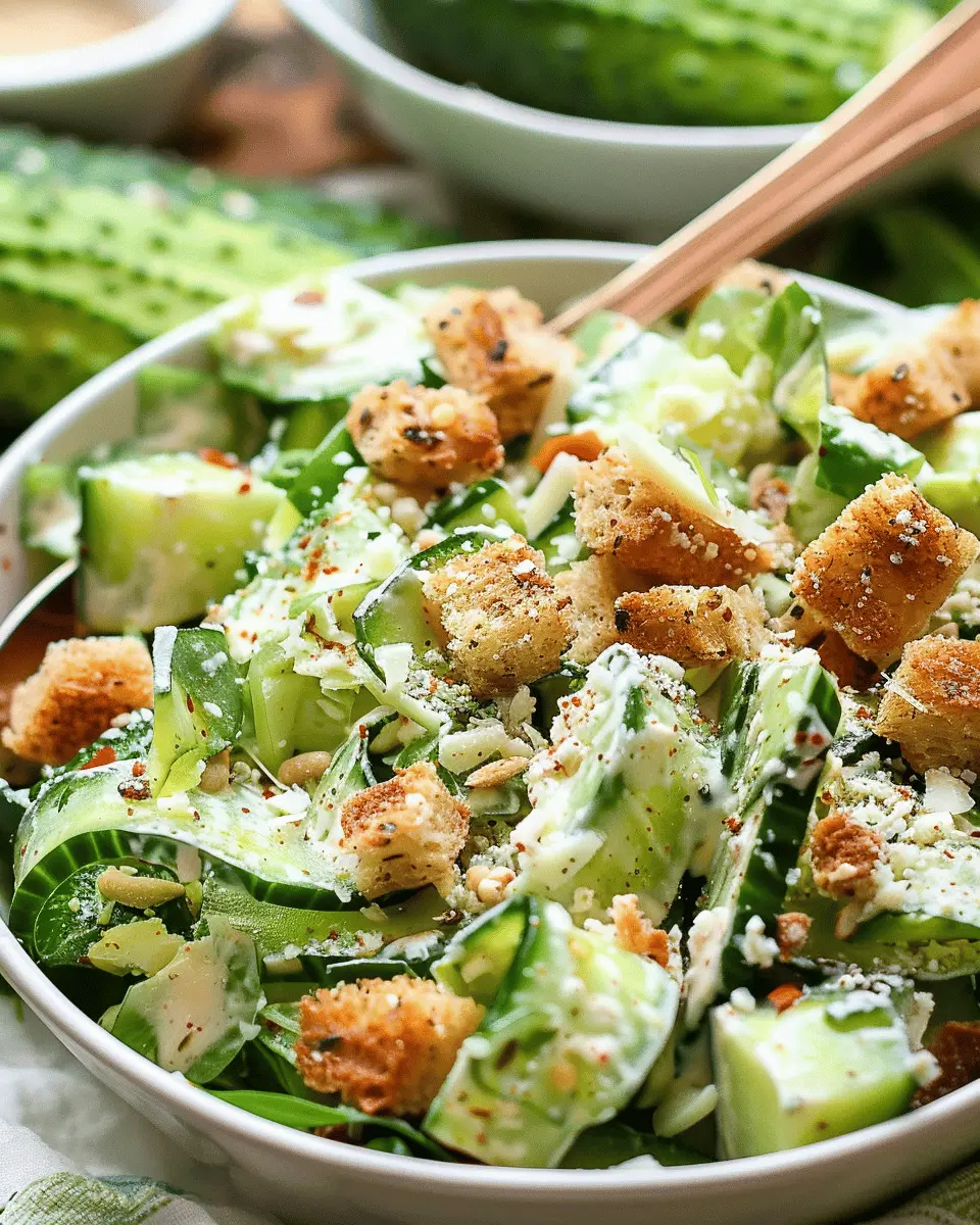 Cucumber Caesar Salad