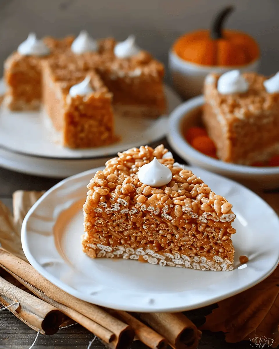 Pumpkin Pie Rice Krispies Treats