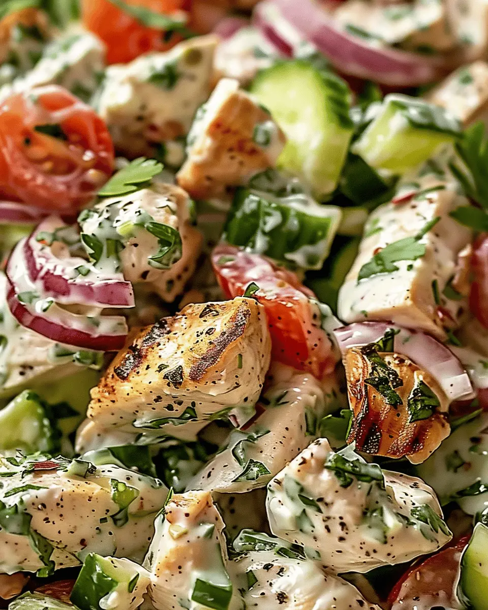 Mediterranean Tzatziki Chicken Salad