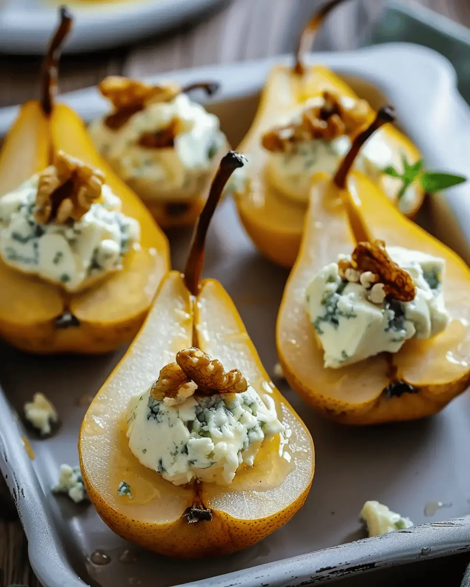 Elegant Blue Cheese Stuffed Pears