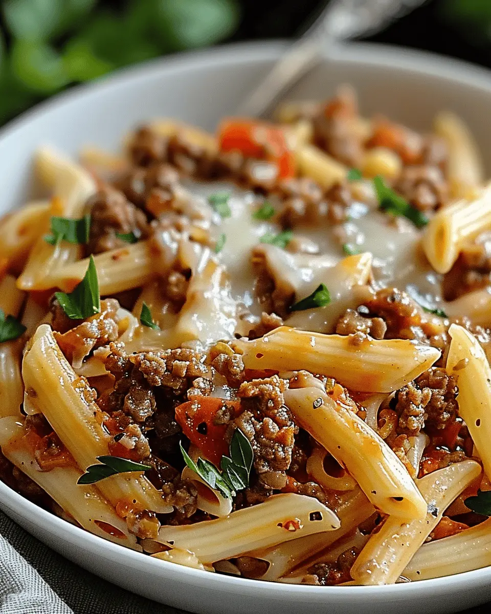 Ceamy Rotel Pasta with Ground Beef: