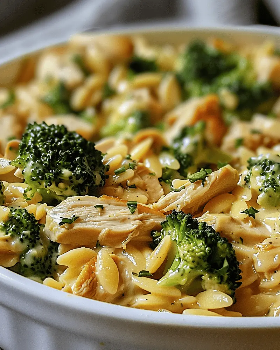 Cheesy Chicken Broccoli Orzo