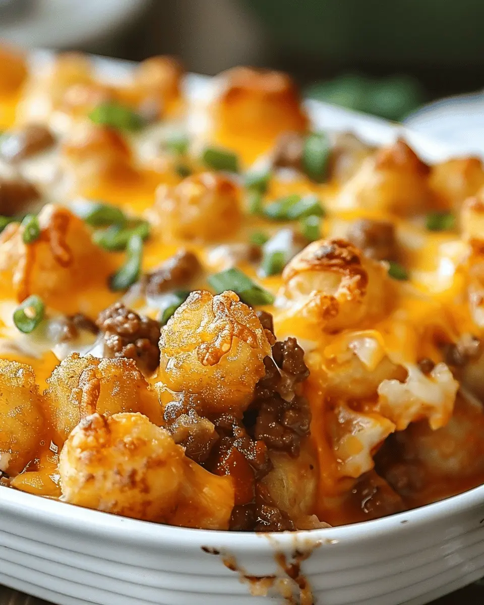Tater Tot Casserole with Ground Beef