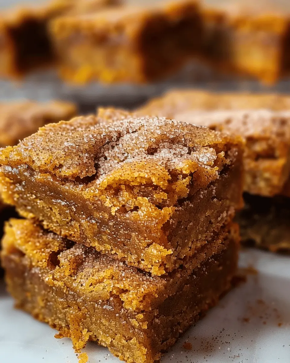 Pumpkin Snickerdoodle Blondies
