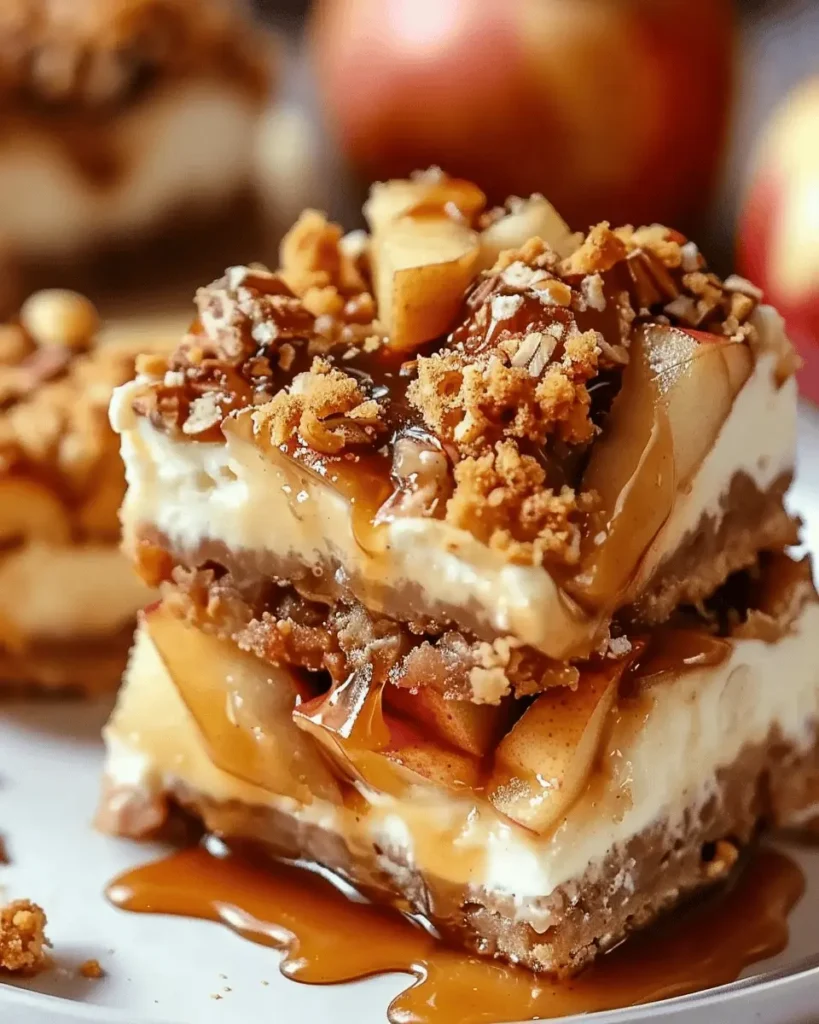 Caramel Apple Cheesecake Bars