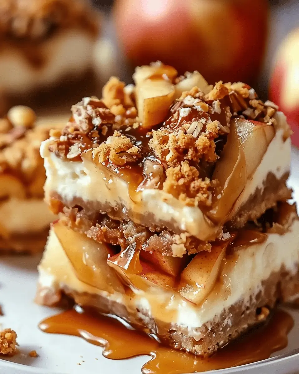 Caramel Apple Cheesecake Bars