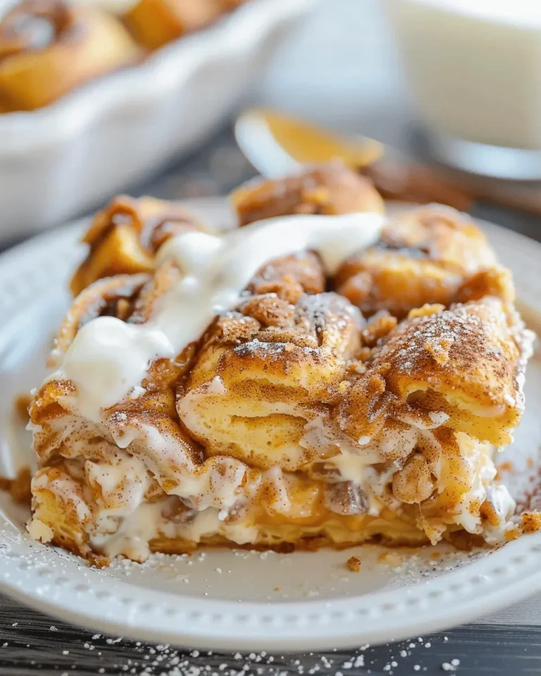 Pumpkin Cinnamon Roll Casserole