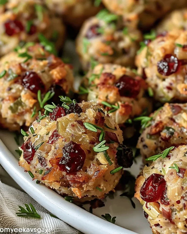 Cranberry Turkey Stuffing Balls