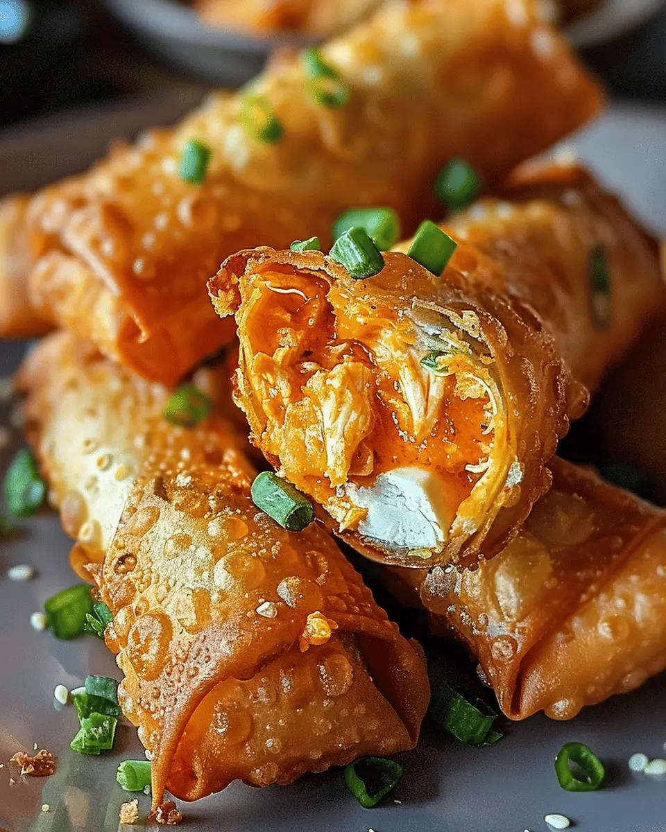Buffalo Chicken Dip Egg Rolls