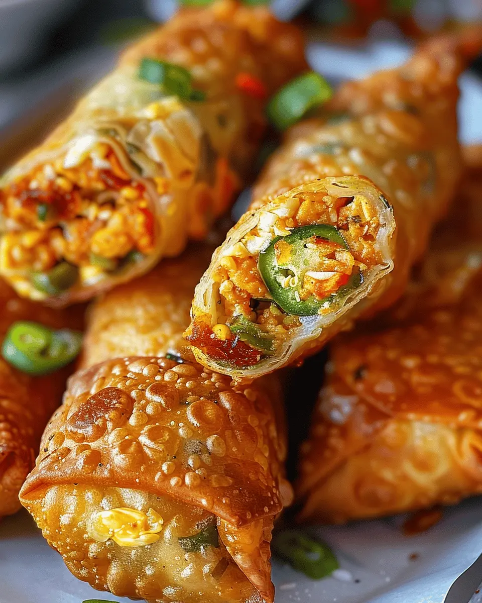 Spicy Jalapeño Popper Egg Rolls